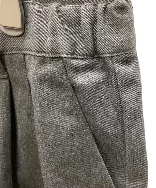 MANUL ALPHABET（マニュアル アルファベット）MANUL ALPHABET (マニュアル アルファベット) TWILL WIDE TROUSERS グレー サイズ:Lの古着・服飾アイテム