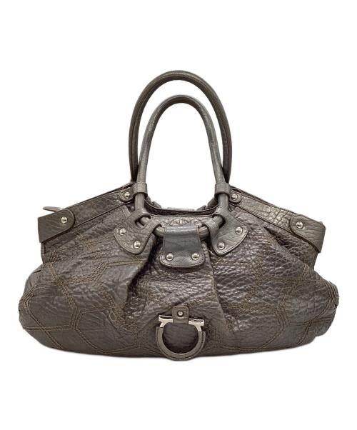 Salvatore Ferragamo（サルヴァトーレ フェラガモ）Salvatore Ferragamo (サルヴァトーレ フェラガモ) ガンチーニハンドバッグ グレーの古着・服飾アイテム