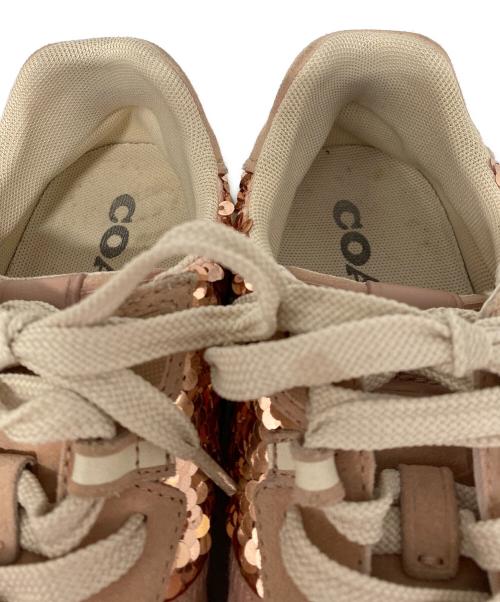 COACH（コーチ）COACH (コーチ) スパンコールスニーカー ピンク サイズ:23.5cmの古着・服飾アイテム