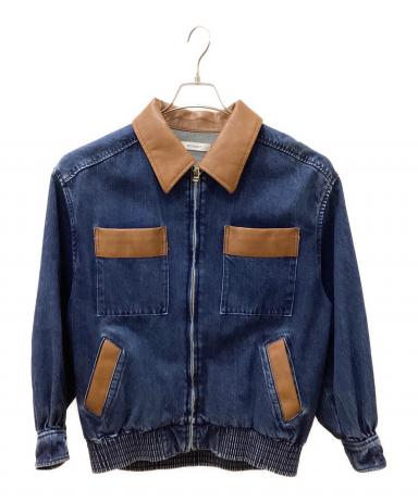 中古・古着通販】moussy (マウジー) レザーカラーデニムジャケット