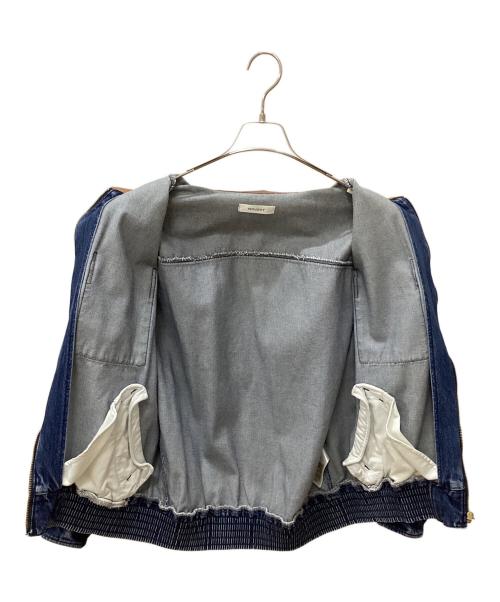 moussy（マウジー）moussy (マウジー) デニムシャツ インディゴ×ブラウン サイズ:FREEの古着・服飾アイテム