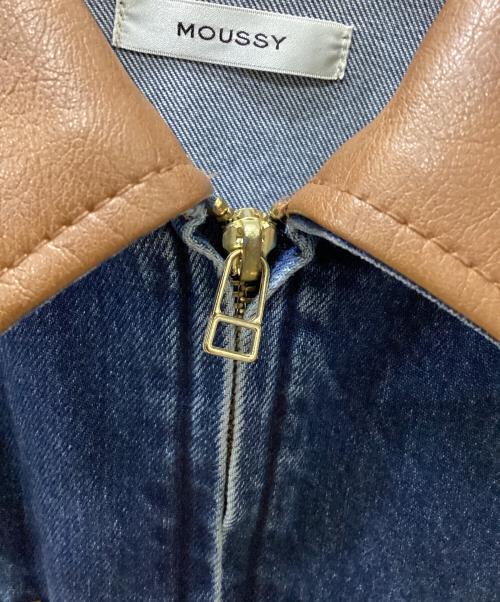 moussy（マウジー）moussy (マウジー) デニムシャツ インディゴ×ブラウン サイズ:FREEの古着・服飾アイテム