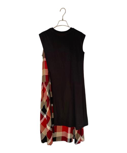 BLUE LABEL CRESTBRIDGE（ブルーレーベルクレストブリッジ）BLUE LABEL CRESTBRIDGE (ブルーレーベルクレストブリッジ) ノースリーブワンピース ブラック×レッド サイズ:S 未使用品の古着・服飾アイテム