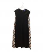 BLUE LABEL CRESTBRIDGEブルーレーベルクレストブリッジ）の古着「ノースリーブワンピース」｜ブラック