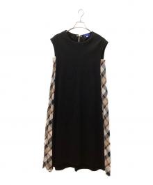 BLUE LABEL CRESTBRIDGE（ブルーレーベルクレストブリッジ）の古着「ノースリーブワンピース」｜ブラック