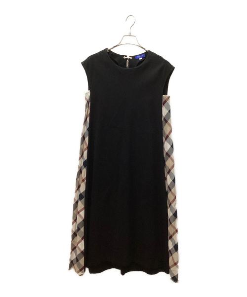 BLUE LABEL CRESTBRIDGE（ブルーレーベルクレストブリッジ）BLUE LABEL CRESTBRIDGE (ブルーレーベルクレストブリッジ) ノースリーブワンピース ブラック サイズ:38の古着・服飾アイテム