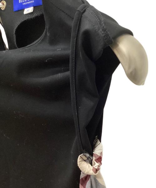 BLUE LABEL CRESTBRIDGE（ブルーレーベルクレストブリッジ）BLUE LABEL CRESTBRIDGE (ブルーレーベルクレストブリッジ) ノースリーブワンピース ブラック サイズ:38の古着・服飾アイテム