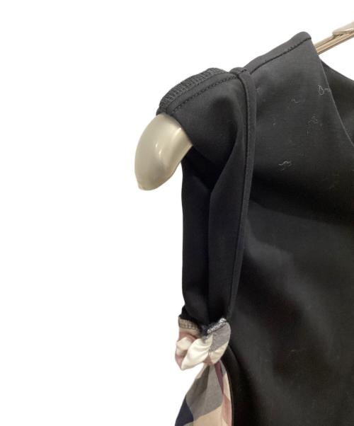 BLUE LABEL CRESTBRIDGE（ブルーレーベルクレストブリッジ）BLUE LABEL CRESTBRIDGE (ブルーレーベルクレストブリッジ) ノースリーブワンピース ブラック サイズ:38の古着・服飾アイテム