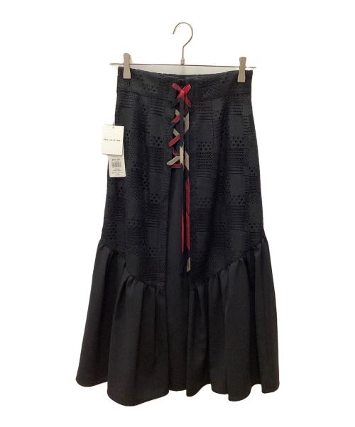 BLUE LABEL CRESTBRIDGE（ブルーレーベルクレストブリッジ）BLUE LABEL CRESTBRIDGE (ブルーレーベルクレストブリッジ) ラッセルクレストブリッジジャカードマーメイドスカート ブラック サイズ:S 未使用品の古着・服飾アイテム