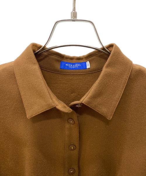BLUE LABEL CRESTBRIDGE（ブルーレーベルクレストブリッジ）BLUE LABEL CRESTBRIDGE (ブルーレーベルクレストブリッジ) 長袖ワンピース ブラウン サイズ:36の古着・服飾アイテム
