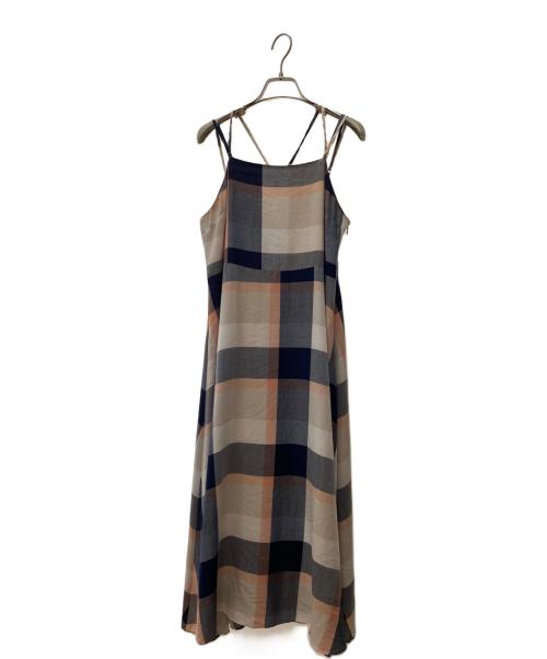 BLUE LABEL CRESTBRIDGE（ブルーレーベルクレストブリッジ）BLUE LABEL CRESTBRIDGE (ブルーレーベルクレストブリッジ) キャミソールワンピース ピンク×ネイビー サイズ:Mの古着・服飾アイテム