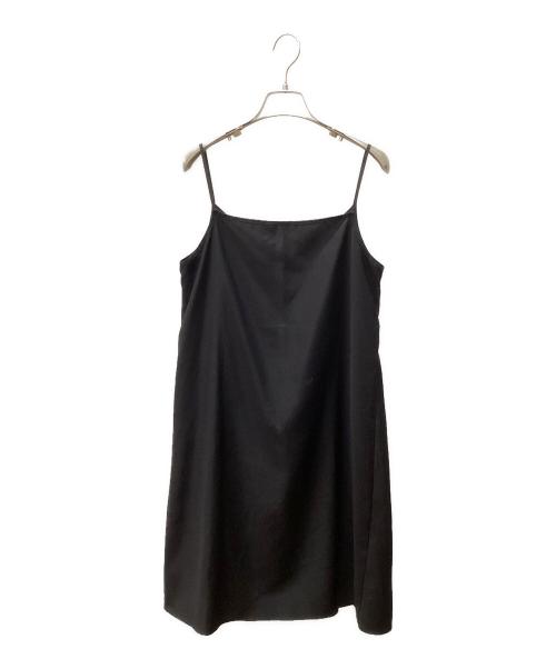 BLUE LABEL CRESTBRIDGE（ブルーレーベルクレストブリッジ）BLUE LABEL CRESTBRIDGE (ブルーレーベルクレストブリッジ) チェックハンマーサテンワンピース ブラック サイズ:38の古着・服飾アイテム