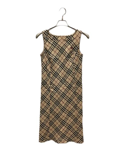 BURBERRY BLUE LABEL（バーバリー ブルー レーベル）BURBERRY BLUE LABEL (バーバリー ブルー レーベル) ノースリーブワンピース ベージュ サイズ:38の古着・服飾アイテム
