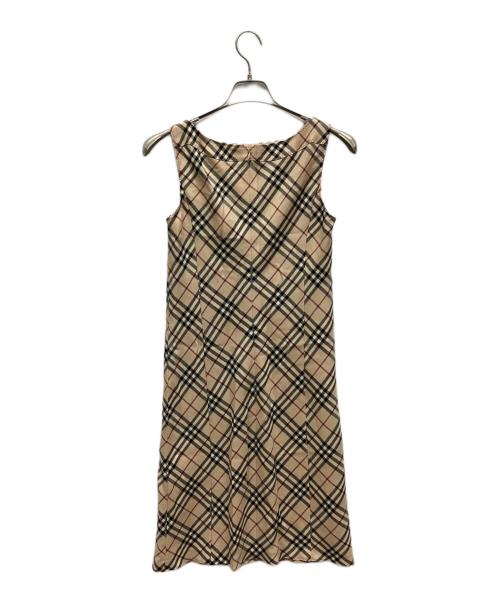 BURBERRY BLUE LABEL（バーバリー ブルー レーベル）BURBERRY BLUE LABEL (バーバリー ブルー レーベル) ノースリーブワンピース ベージュ サイズ:38の古着・服飾アイテム
