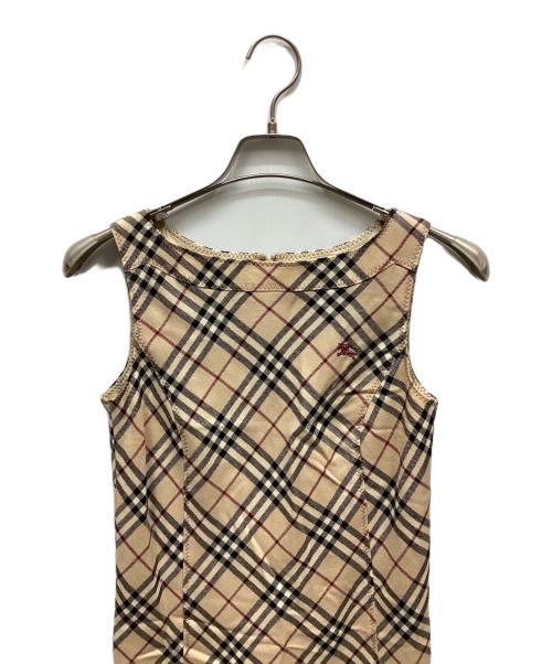 BURBERRY BLUE LABEL（バーバリー ブルー レーベル）BURBERRY BLUE LABEL (バーバリー ブルー レーベル) ノースリーブワンピース ベージュ サイズ:38の古着・服飾アイテム