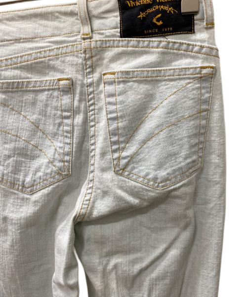 Vivienne Westwood（ヴィヴィアンウエストウッド）Vivienne Westwood (ヴィヴィアンウエストウッド) Anglomania (アングロマニア) デニムパンツ ライトグレー サイズ:26の古着・服飾アイテム