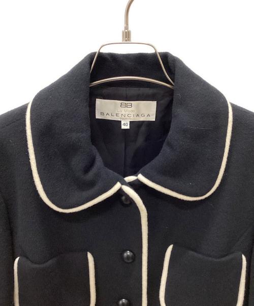 BALENCIAGA（バレンシアガ）BALENCIAGA (バレンシアガ) ジャケット ネイビー×ホワイト サイズ:40の古着・服飾アイテム