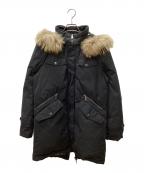 BURBERRY BLACK LABELバーバリーブラックレーベル）の古着「ファー付ダウンジャケット」｜ブラック