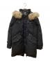 BURBERRY BLACK LABEL（バーバリーブラックレーベル）の古着「ファー付ダウンジャケット」｜ブラック