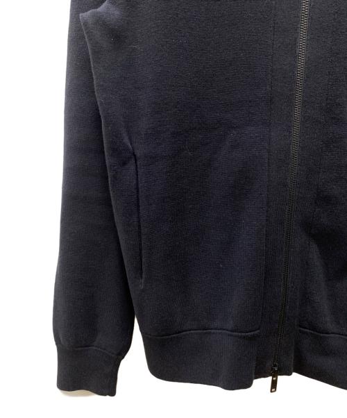 theory（セオリー）theory (セオリー) コットンウールクロップドジップアップブルゾン ネイビー×ブラック サイズ:Sの古着・服飾アイテム