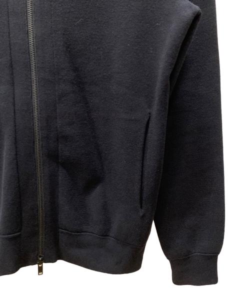 theory（セオリー）theory (セオリー) コットンウールクロップドジップアップブルゾン ネイビー×ブラック サイズ:Sの古着・服飾アイテム