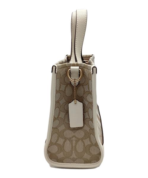 COACH（コーチ）COACH (コーチ) 2WAYショルダーバッグ ベージュ×ホワイトの古着・服飾アイテム