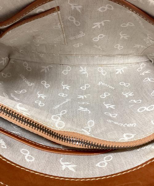genten（ゲンテン）genten (ゲンテン) レザートートバッグ ブラウンの古着・服飾アイテム