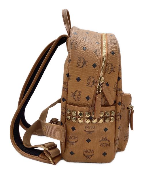 MCM（エムシーエム）MCM (エムシーエム) Stark サイドスタッズ バックパック ブラウンの古着・服飾アイテム