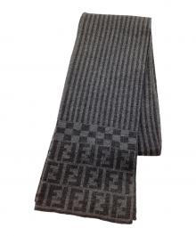 FENDI（フェンディ）の古着「マフラー」｜グレー×ブラック