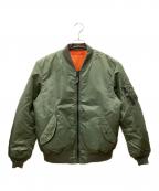 ALPHAアルファ）の古着「MA-1ジャケット」｜オリーブ
