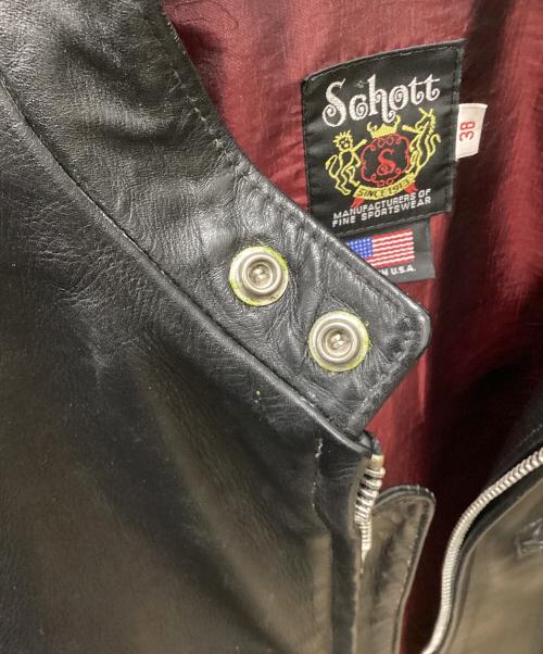 Schott（ショット）Schott (ショット) ライダースジャケット ブラック サイズ:38の古着・服飾アイテム