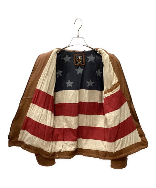 Schott（ショット）Schott (ショット) GOAT SKIN JACKET ブラウン サイズ:Lの古着・服飾アイテム