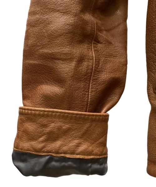 Schott（ショット）Schott (ショット) GOAT SKIN JACKET ブラウン サイズ:Lの古着・服飾アイテム