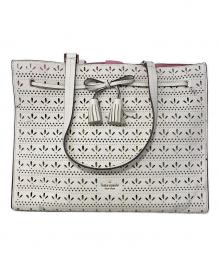 Kate Spade（ケイトスペード）の古着「ハンドバッグ」｜ホワイト×ピンク