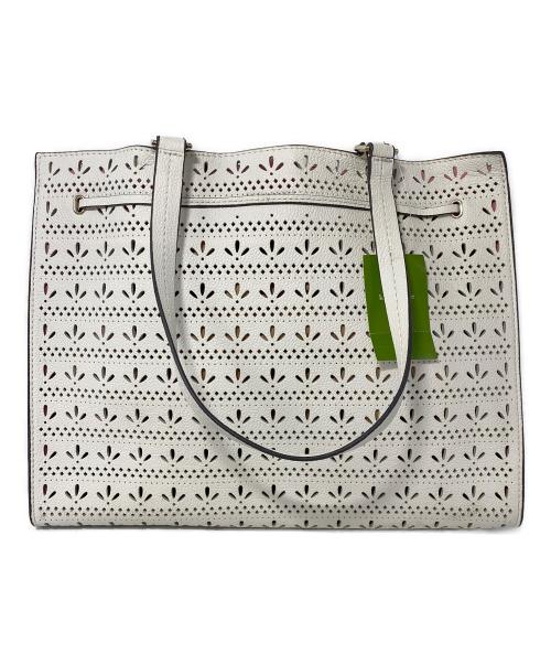 Kate Spade（ケイトスペード）Kate Spade (ケイトスペード) ハンドバッグ ホワイト×ピンクの古着・服飾アイテム