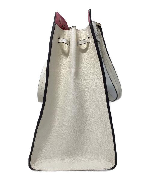 Kate Spade（ケイトスペード）Kate Spade (ケイトスペード) ハンドバッグ ホワイト×ピンクの古着・服飾アイテム