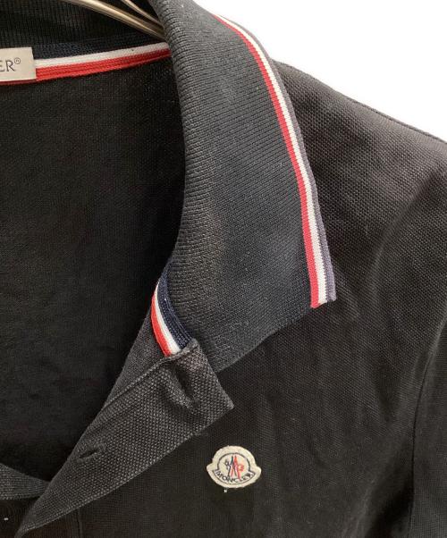 MONCLER（モンクレール）MONCLER (モンクレール) ポロシャツ ブラック サイズ:XLの古着・服飾アイテム