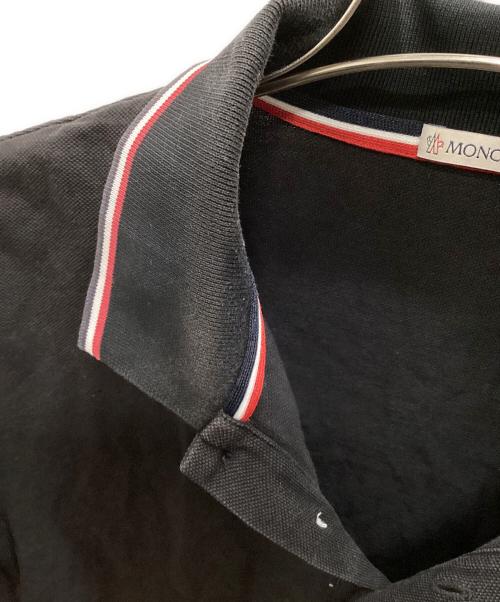 MONCLER（モンクレール）MONCLER (モンクレール) ポロシャツ ブラック サイズ:XLの古着・服飾アイテム