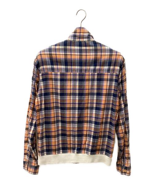 stussy（ステューシー）stussy (ステューシー) ジップジャケット ブルー×オレンジ サイズ:MEDIUMの古着・服飾アイテム