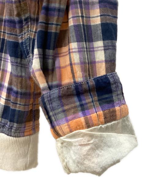 stussy（ステューシー）stussy (ステューシー) ジップジャケット ブルー×オレンジ サイズ:MEDIUMの古着・服飾アイテム