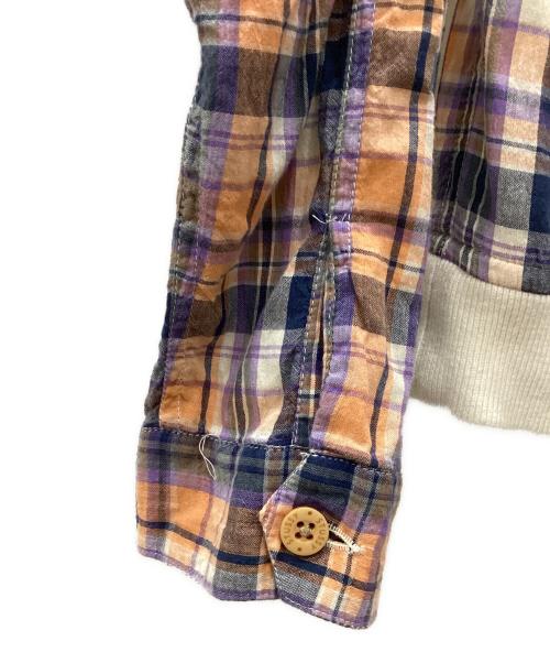 stussy（ステューシー）stussy (ステューシー) ジップジャケット ブルー×オレンジ サイズ:MEDIUMの古着・服飾アイテム