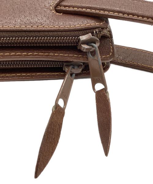 GUCCI（グッチ）GUCCI (グッチ) OLD GUCCI クラッチバッグ ブラウンの古着・服飾アイテム