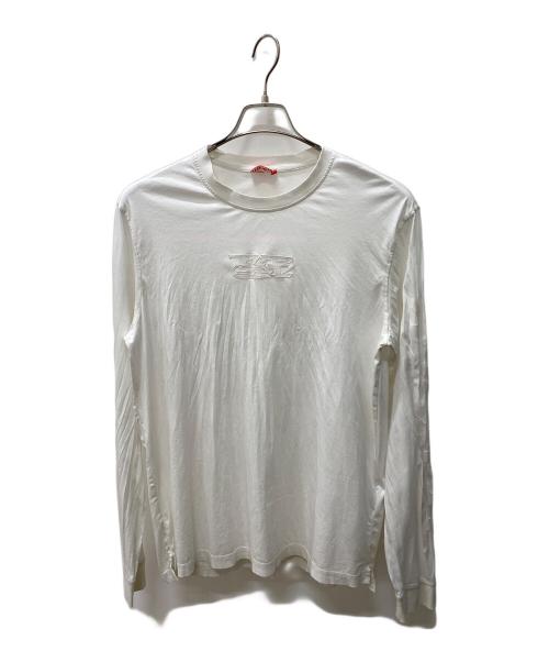 DIESEL（ディーゼル）DIESEL (ディーゼル) 長袖カットソー ホワイト サイズ:Lの古着・服飾アイテム