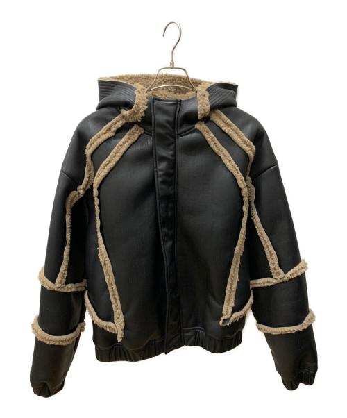 CROWORLD（クロウワールド）CROWORLD (クロウワールド) 裏ボアフーディジャケット ブラック サイズ:XLの古着・服飾アイテム