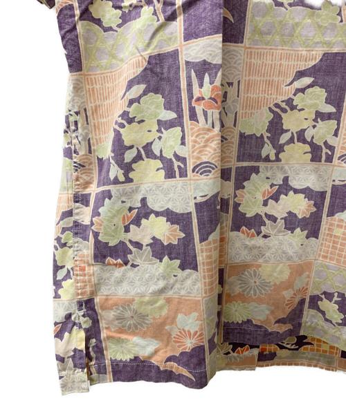 Sun Surf（サンサーフ）Sun Surf (サンサーフ) 半袖シャツ オレンジ×パープル サイズ:記載なしの古着・服飾アイテム
