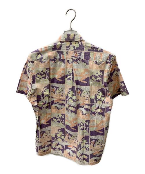 Sun Surf（サンサーフ）Sun Surf (サンサーフ) 半袖シャツ オレンジ×パープル サイズ:記載なしの古着・服飾アイテム