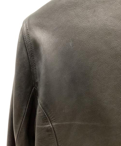 EMMETI（エンメティ）EMMETI (エンメティ) シングルライダースレザージャケット ブラック サイズ:44の古着・服飾アイテム