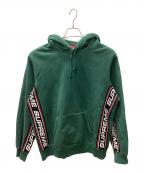 SUPREMEシュプリーム）の古着「19AW Text Rib Hooded Sweatshirt」｜グリーン