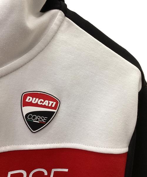 DUCATI CORSE（デュカティ・コルセ）DUCATI CORSE (デュカティ・コルセ) DUCATI CORSE ジップパーカー レッド×ブラック サイズ:Lの古着・服飾アイテム