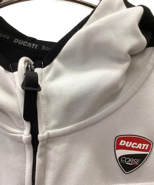 DUCATI CORSE（デュカティ・コルセ）DUCATI CORSE (デュカティ・コルセ) DUCATI CORSE ジップパーカー レッド×ブラック サイズ:Lの古着・服飾アイテム